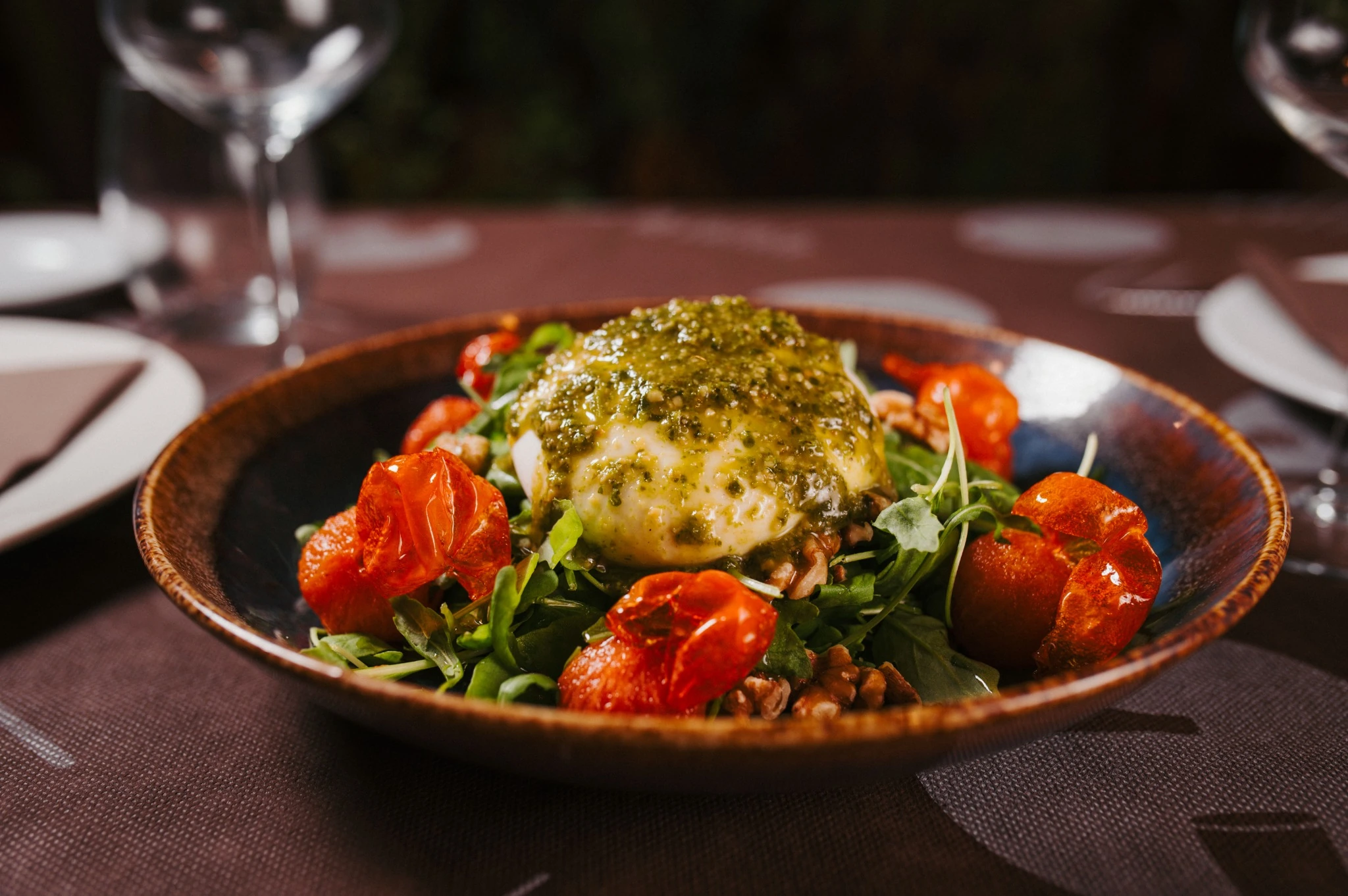 Ensalada de burrata · Llagar de Colloto